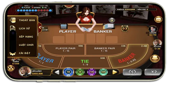 Mục cài đặt game baccarat Go88