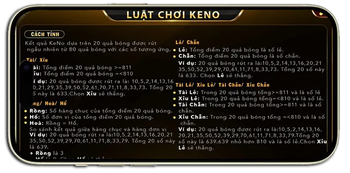 Luật chơi Keno Go88 đơn giản, dễ hiểu