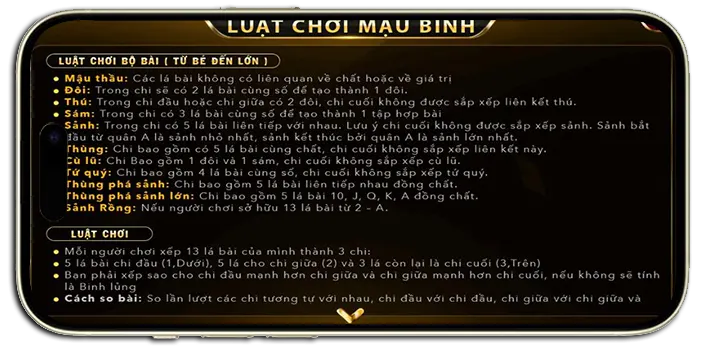 Hướng dẫn luật chơi mậu binh Go88