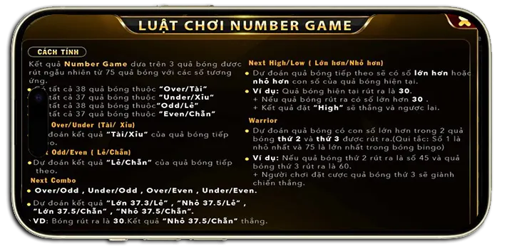 Luật chơi number game go88 đơn giản, nhanh chóng