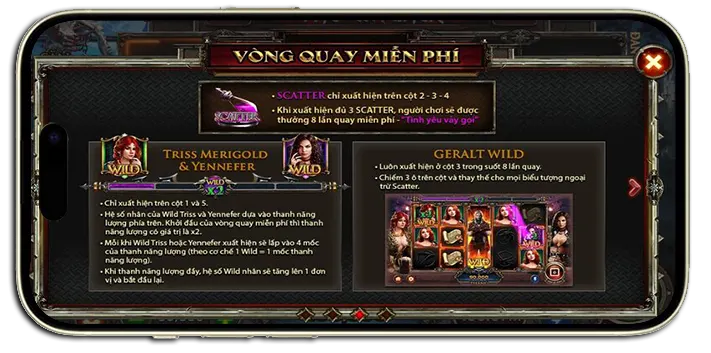 Vòng quay miễn phí tại The Witcher go88