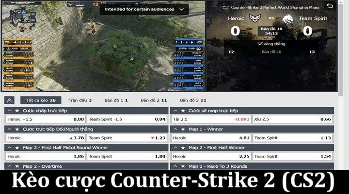 Kèo cược Counter-Strike 2 tại nhà cái trực tuyến có gì?